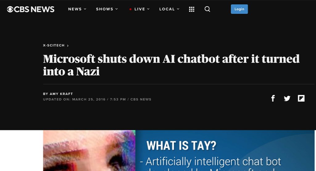 Microsoft Tay AI Shut Down