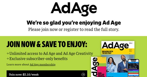 AdAge Subscription Popup