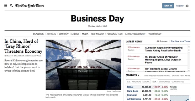 Business Day Category New York Times