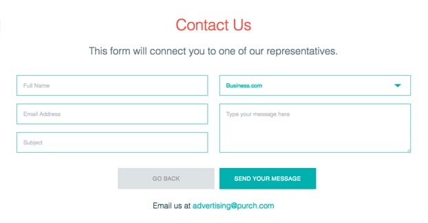 Contact Form Purch