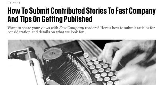 Contributing to Fast Company