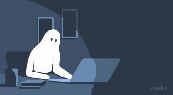 Ghost Writing Illustration