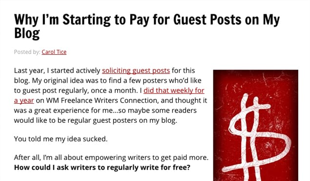 Paid for Guest Posts