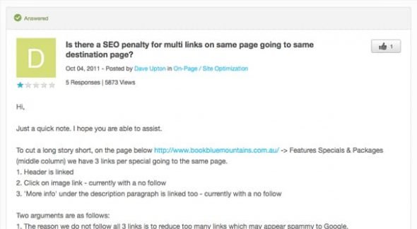 SEO Penalty Two Links