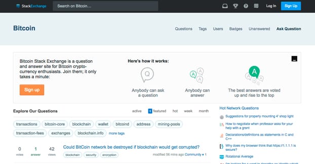 Stack Exchange Bitcoin