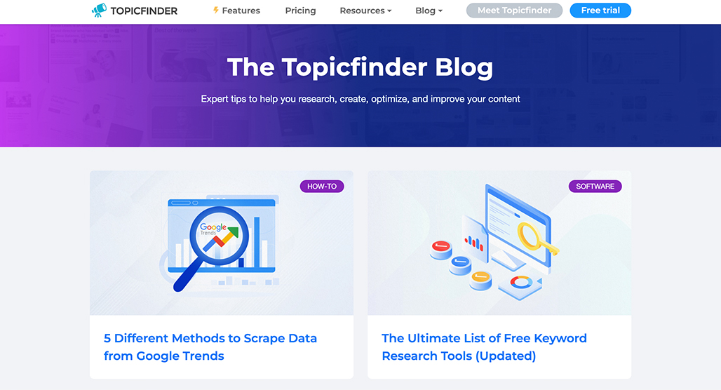 Topicfinder Blog Posts