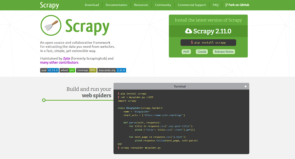 The Scrapy Web Scraping Tool