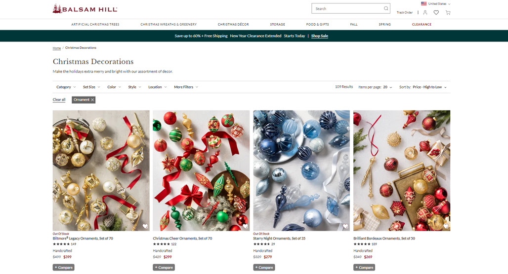 Christmas Decorations for Sale