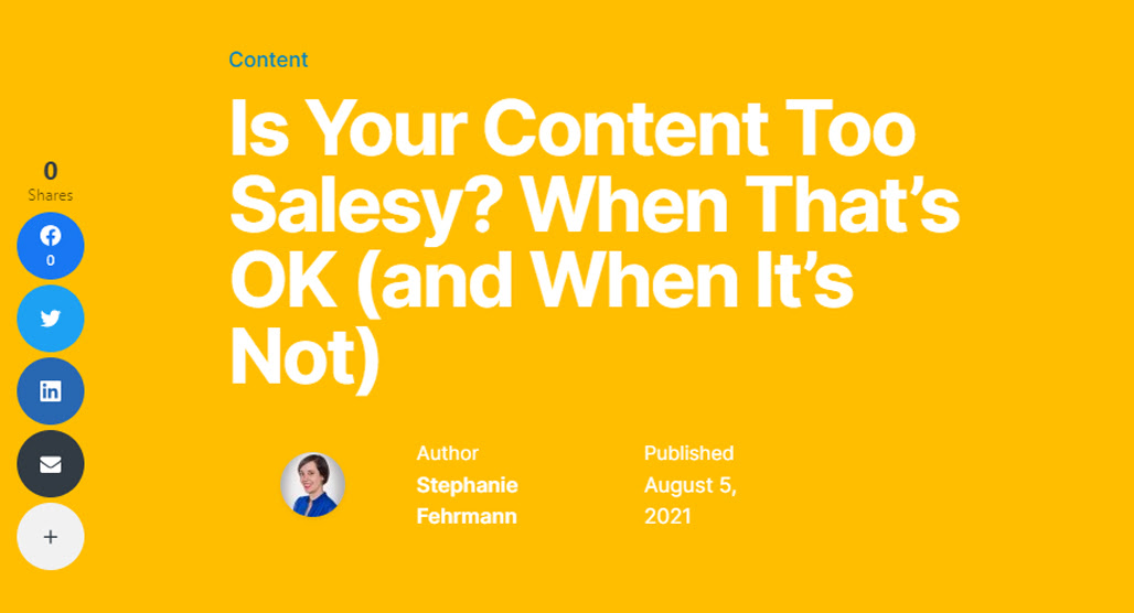 Is Your Content Too Salesy