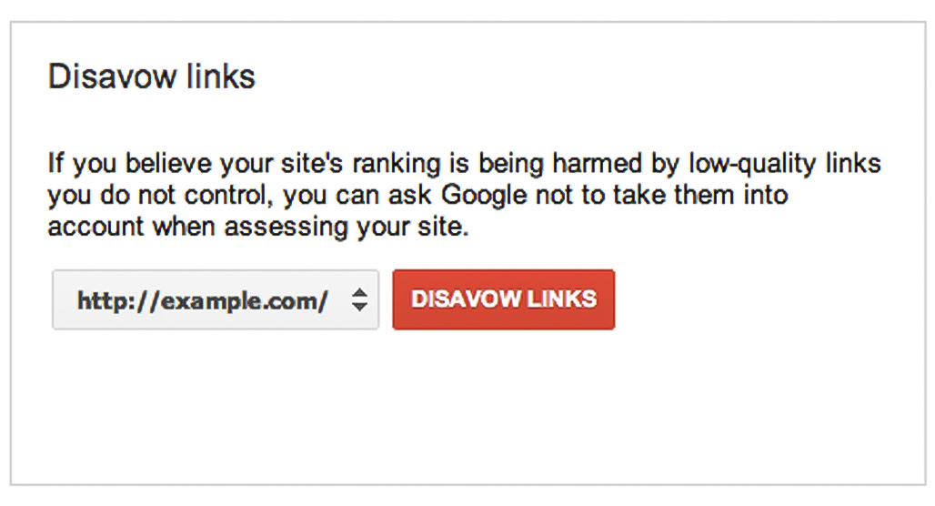Disavowing a Bad Link